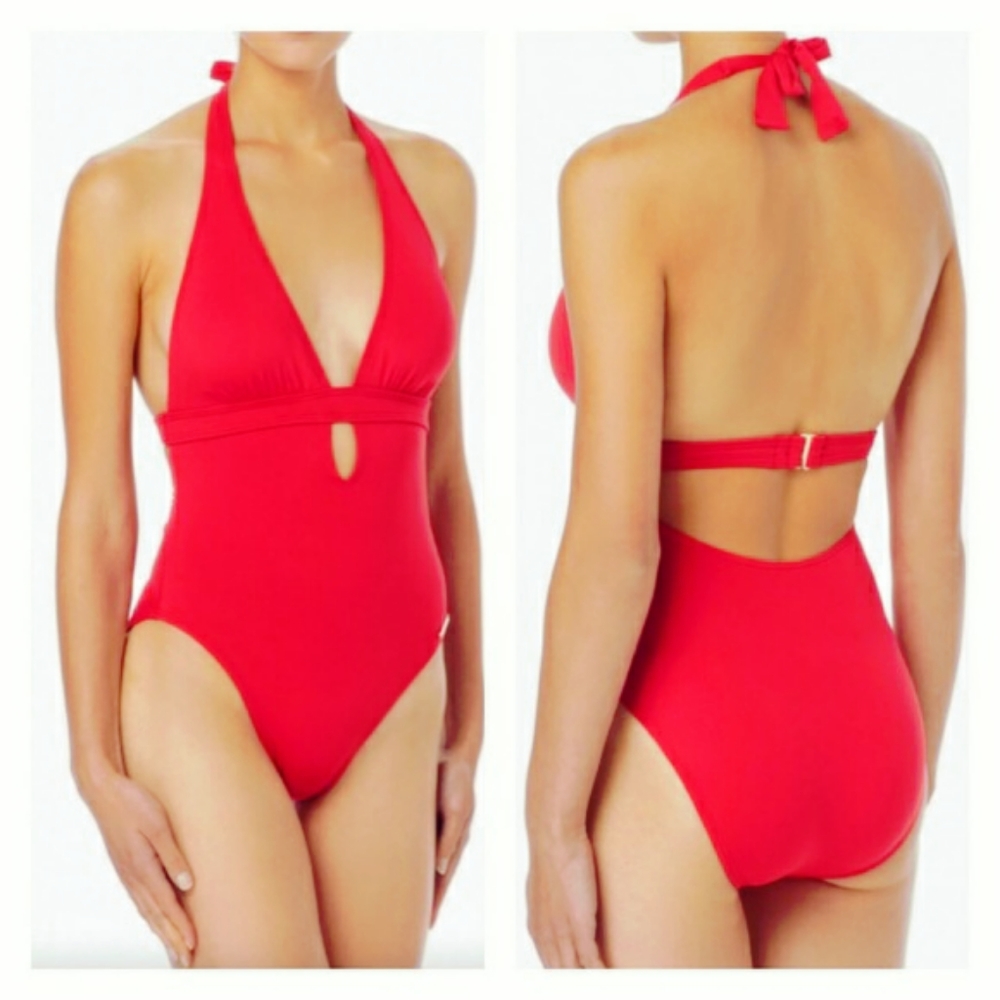 Michael Kors red one piece bathing suit